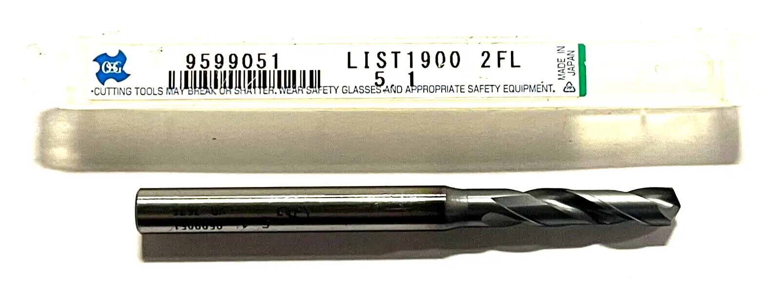 OSG 5.1mm High Performance Drill V Coating Powdered High Speed Steel 2 Flute