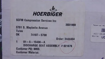 Ariel A-15436-A Compressor Discharge Seat DIS VLV SEAT ASSY, 140CEX, PRC New NIB