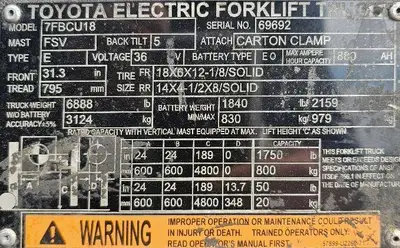 Used 2017 TOYOTA 7FBCU18 Misc Forklifts Illinois US | Somerset Equipment Sales #1543031