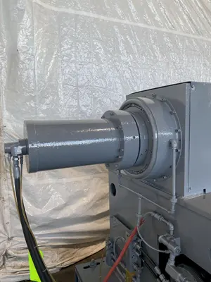 20,000 LB  X 48" DAHLSTROM 20H-48-2024 MOTORIZED UNCOILER. STOCK # 0206322