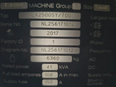 Used 2017 DMG-Mori NLX 2500SY 5-Axis or More CNC Lathes New Jersey US | Machinery Values #1324552