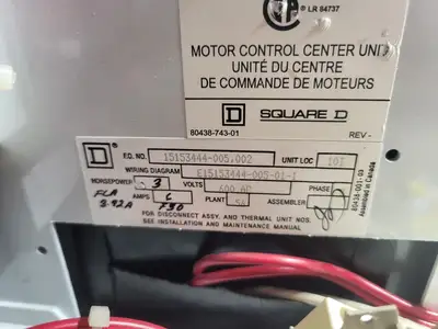 USED SQUARE D MODEL 6