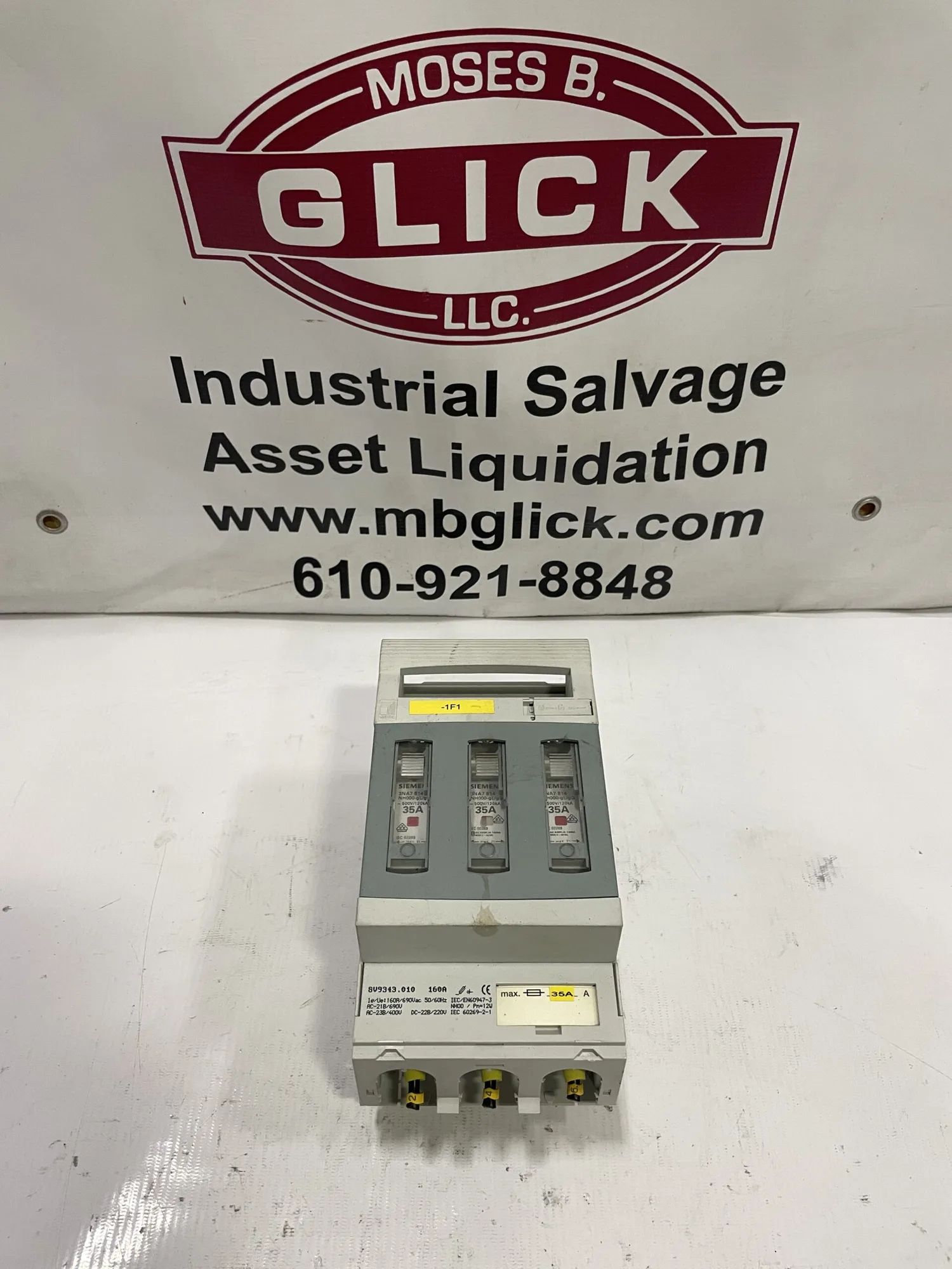 Rittal 8V9343.010 160A 3 Pole Fuse Switch Disconnector 690V 228/220VDC
