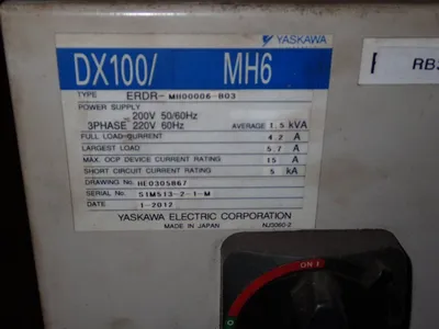 USED 2011 YASKAWA MOTOMAN MH6