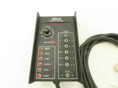 Unimate 350-0410 Robot Teach Pendant Manual Control 10' Cord Rev C PUM 350-0100