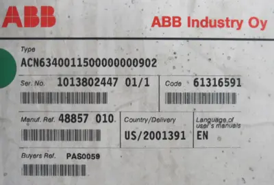 NEW ABB ACN6340011500000000902 DRIVE