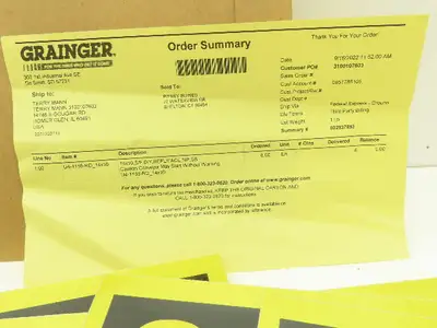Caution Conveyor May Start Without Warning Adhesive Sign 10" x 14" Lot of 8