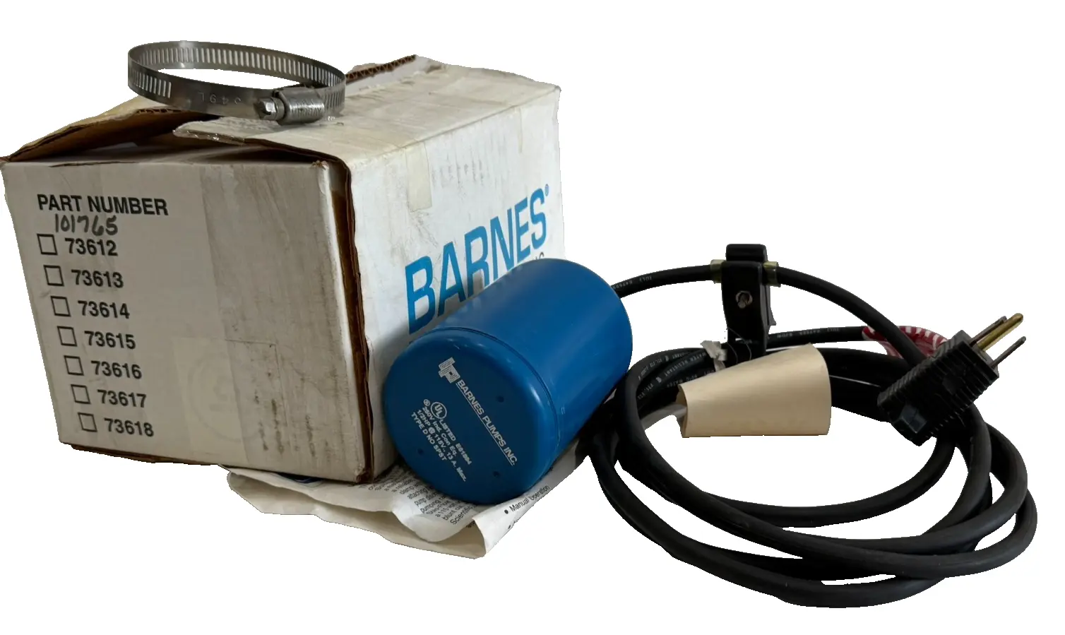 NEW BARNES PUMPS 101765 FLOAT SWITCH