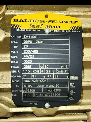 USED BALDOR EM4106T