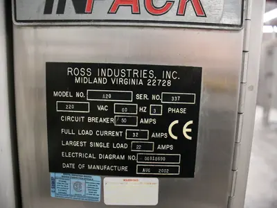 Used 2002 ROSS A-20 Tray Sealers Illinois US | M&M Equipment Corp. #1376951