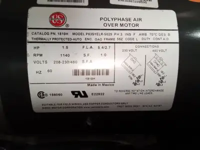 Used US Motors Mojave Fan & Blower Parts US | Infinity wholesale & Supply LLC #1305866