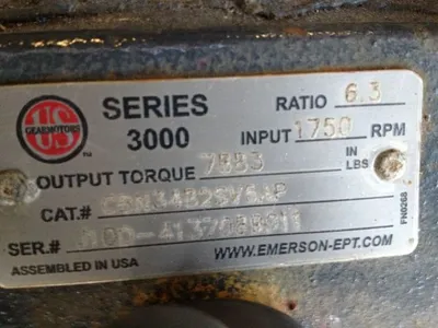 US Gear Motor Series 3000 Ratio 6.3