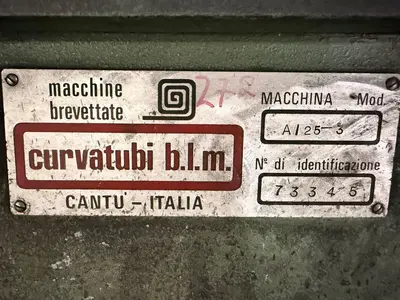 Used CURVATUBI B.L.M. A/25-3 Pipe, Tube & Bar Benders Illinois US | Aucto #1437185