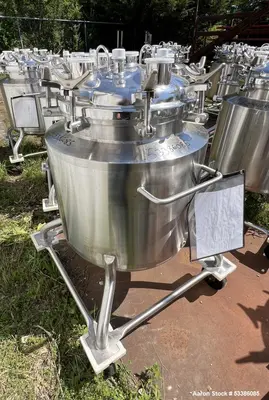 Buy Used Jacketed Tank – Precision Stainless, 103L, Dished Top & Bottom