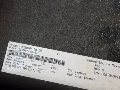 USED ROSEMOUNT ANALYTICAL 0320HP1055