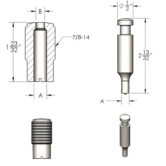 No. 8 Type O Round Punch & Die