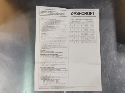 NEW ASHCROFT GDDN4GGB25 XC4FS