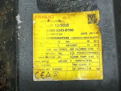 Used FANUC A06B0243B100 Motors (misc) Ohio US | HGR 24 #1300961
