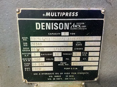 Used 1967 DENISON MULTIPRESS R065LC261D266C218A59S220 Deep Throat Presses Ohio US | HGR 24 #1518984