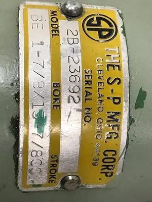 USED THE S-P MFG. CORP. BE 1-7/8X13-7/8CC