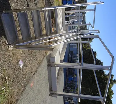 Mezzanine, 85" x 40" x 84", S/st, Food Grade, Stairs, #C742856