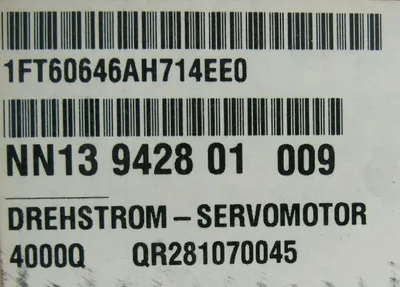 NEW SIEMENS 1FT6064-6AH71-4EE0 SERVO MOTOR 1FT60646AH714EE0
