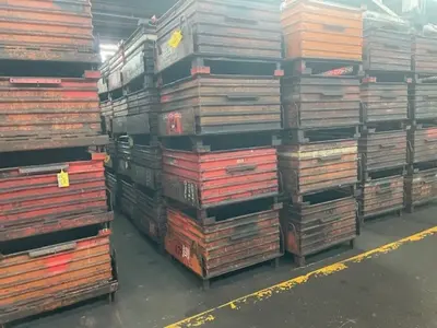 31"x 34"x 19" Drop Bottom Steel Tub