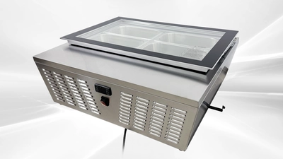 171-0353 4 Pan Countertop Self Contained Gelato Ice Cream Freezer