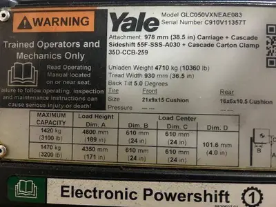 Used 2019 YALE GLC050VX Misc Forklifts Illinois US | Somerset Equipment Sales #1542997