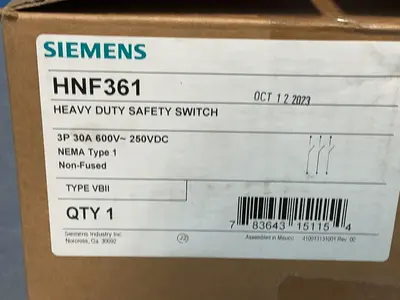 New | in-Stock SIEMENS HNF361 Circuit Breakers Ohio US | HGR 24 #1277771