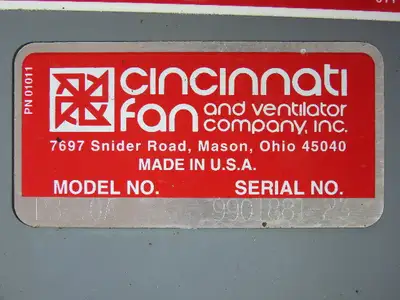Used CINCINNATI FAN _UNKNOWN_ Centrifugal Blowers Indiana US | Arrow Industrial #1416440