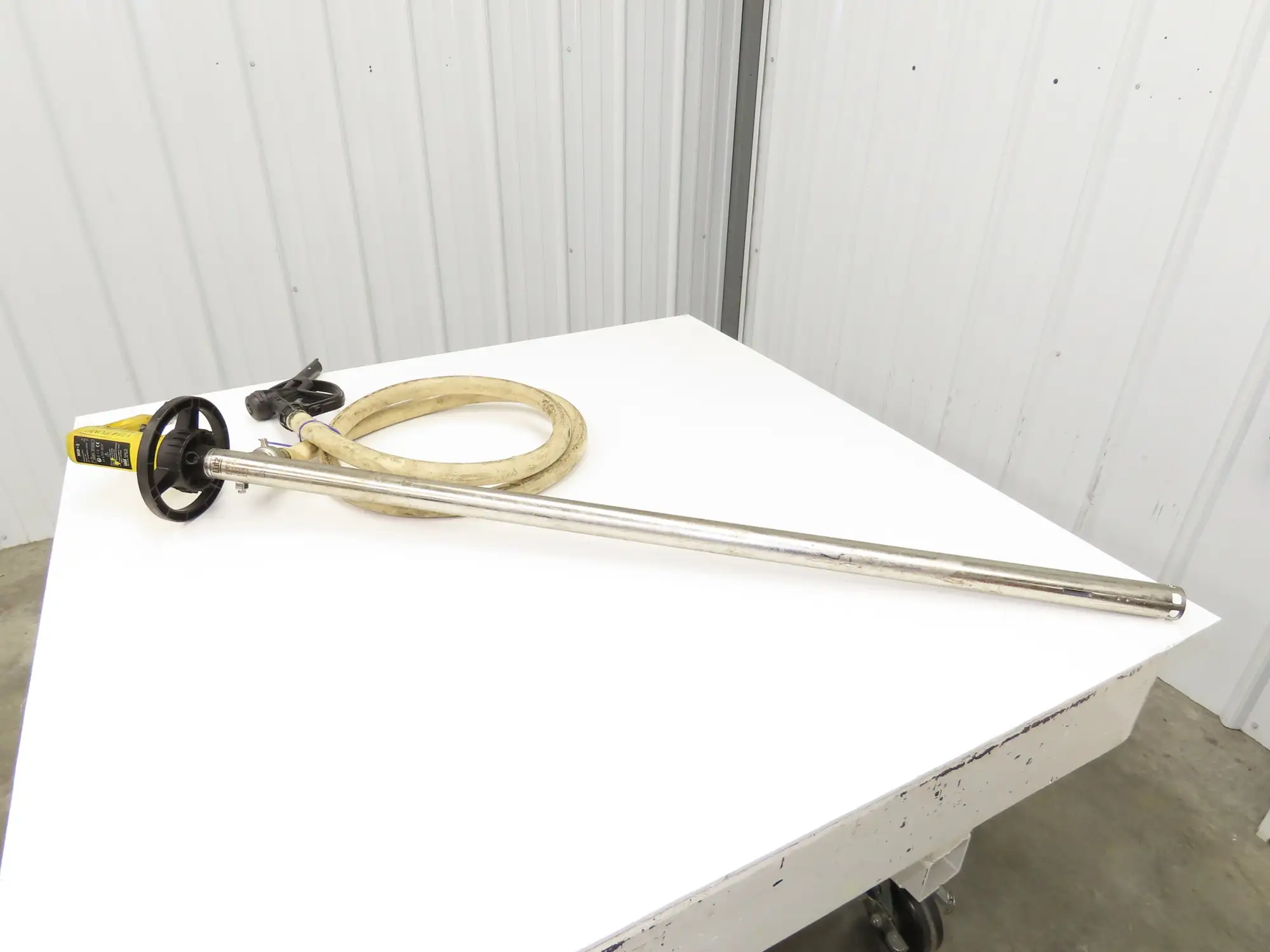 Lutz MD-2 Pneumatic Air Mixer Drum Container Pump 48" Tube w/Hose Niro 41-R DL