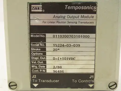 Temposonics 0110200703101000 Analog Output Module 0-10VDC 20" Stroke