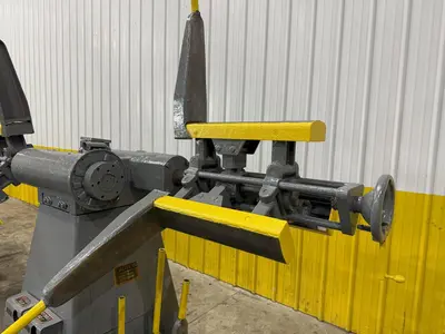 2500 LBS X 12" COOPER WEYMOUTH DOUBLE END PULL-OFF COIL REEL UNCOILER: STOCK #22618