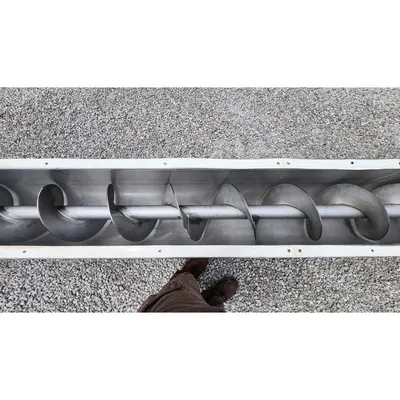 Used 14" Dia. X 48' L Stainless Steel Industrial Screw Auger Conveyor