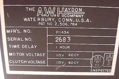 NEW A.W.H RELAY P11434