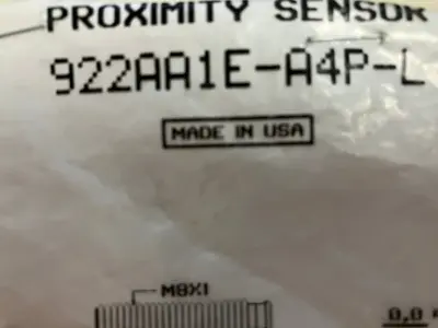 922AA1E-A4P-L | Micro Switch  Proximity Sensor - New Other