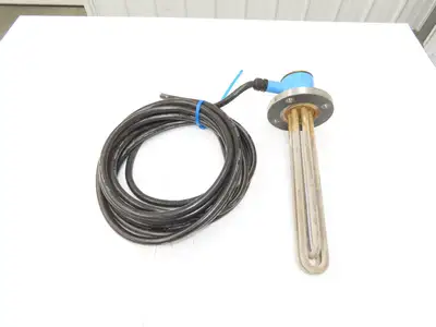 Nippon Stainless Immersion Tank Heater Element 5Kw 200V 3PH 12" Tubes 5" Flange