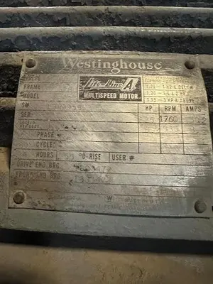 USED WESTINGHOUSE MULTI SPEED