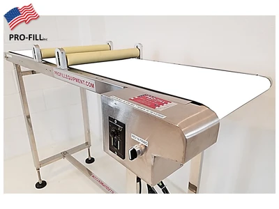 White Belt Conveyor With Rollers