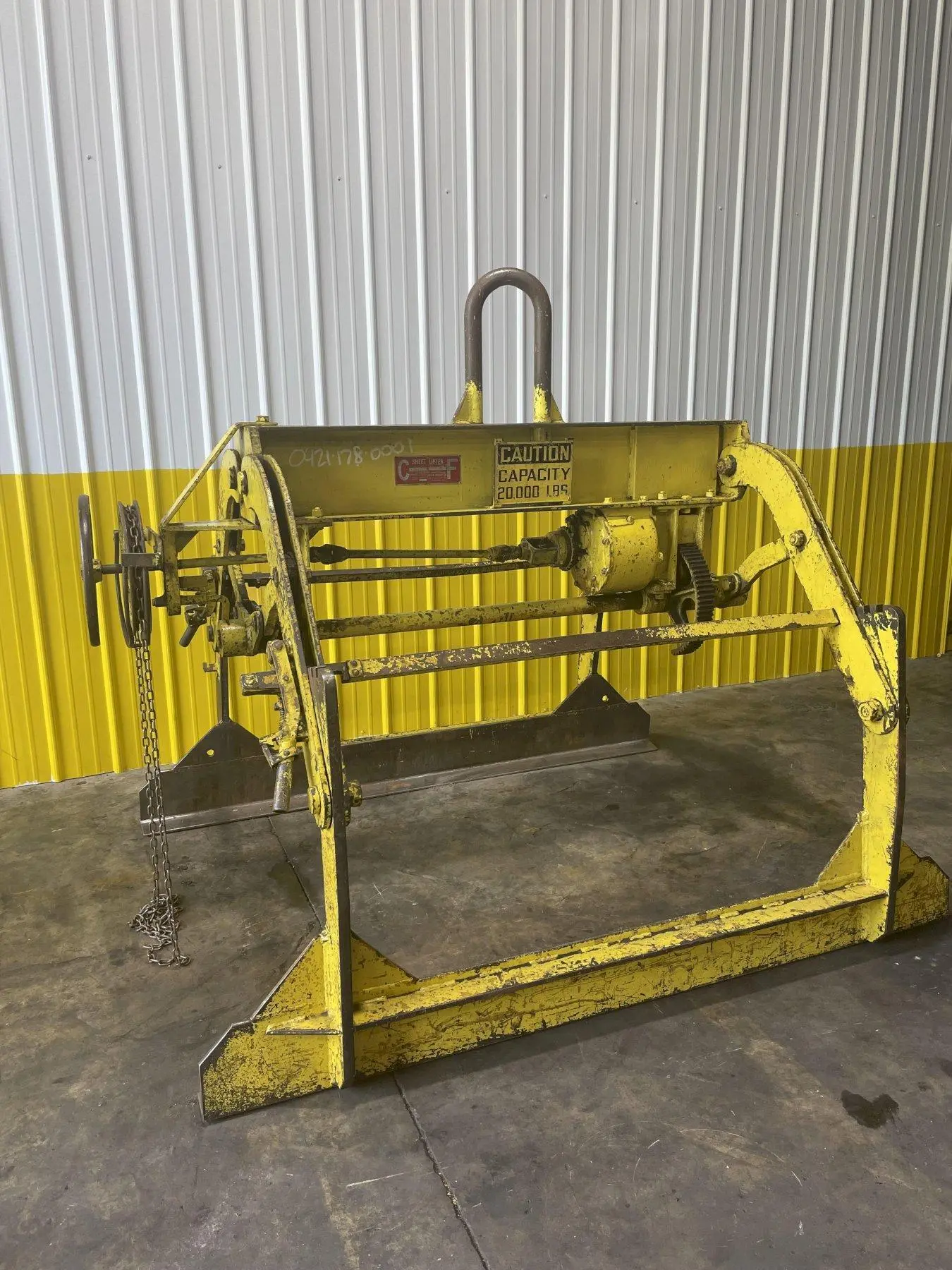 20,000 LB X 84" X 32" TO 62" WIDE CF CULLEN FRIESTEDT ADJUSTABLE PARALLELOGRAM SHEET LIFTER: STOCK #14945