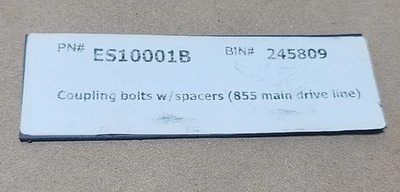 *NEW* [5] ES10001B Coupling Bolts With Spacers 855 Main Drive Line + Warranty!