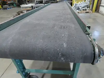 Roach 28"x 10' Portable Slider Bed Conveyor 24"Belt .33Hp 230/460V 3PH 65FPM