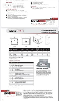 Piper Products / Servolift Eastern 912 Stackable Refurbished!
