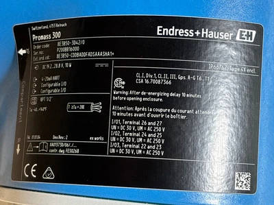 New | in-Stock Endress+Hauser 8E3B50-CDDBADDFADSAAASHA1+ Meters - Misc Indiana US | J&J Industrial Supply #1394337