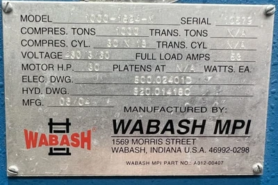 USED 2004 WABASH WABASH 1000-1524-X PRESS