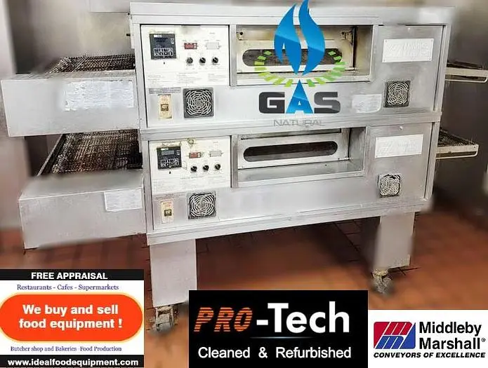 Double Stacked Middleby Marshall PS555 Gas Conveyor  Pizza Ovens