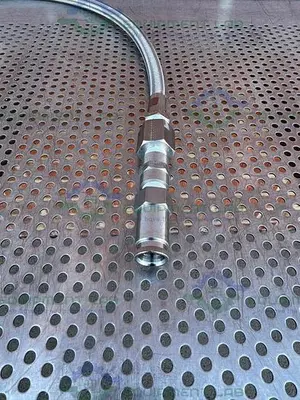 Unbranded Stainless Steel Braided Hose 45" w/ Swagelok Quick Release Fitting