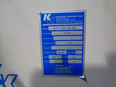 USED KOOLANT KOOLERS, INC. HCV 3000PRMB