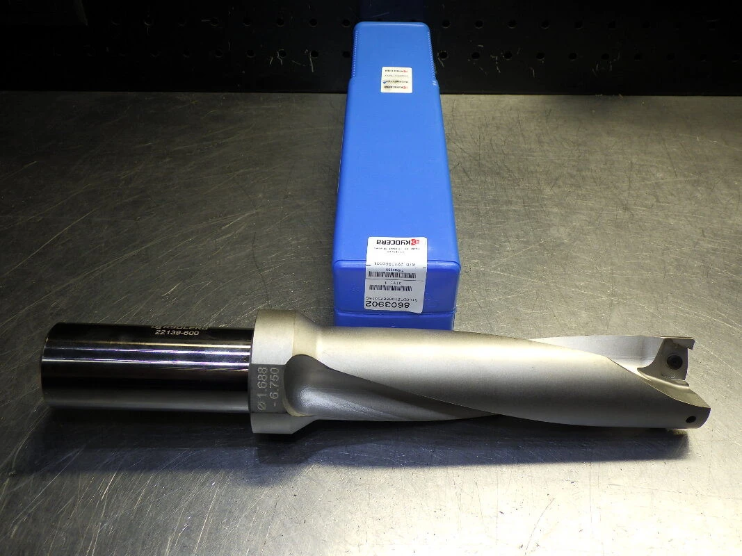 Kyocera 1.6882" Coolant Thru Core Drill 1.5" Shank S150DRZ1688675015G (LOC3309)